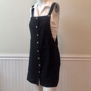 Black Overall Jumper Dress